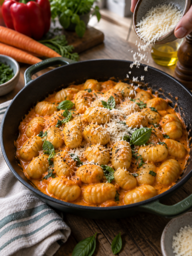 Gnocchi mit Paprika-Karotten-Sauce