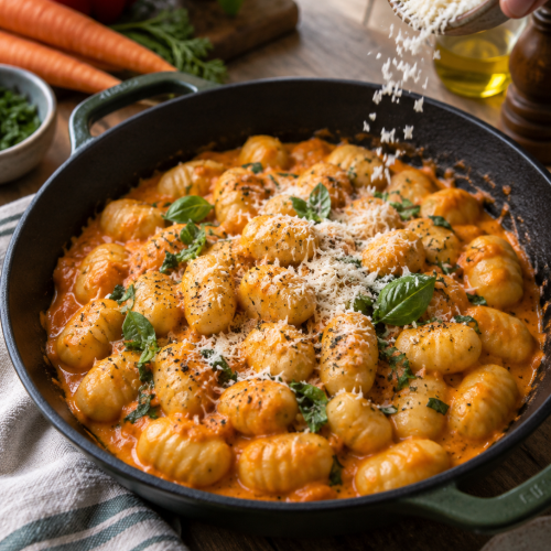 Gnocchi mit Paprika-Karotten-Sauce