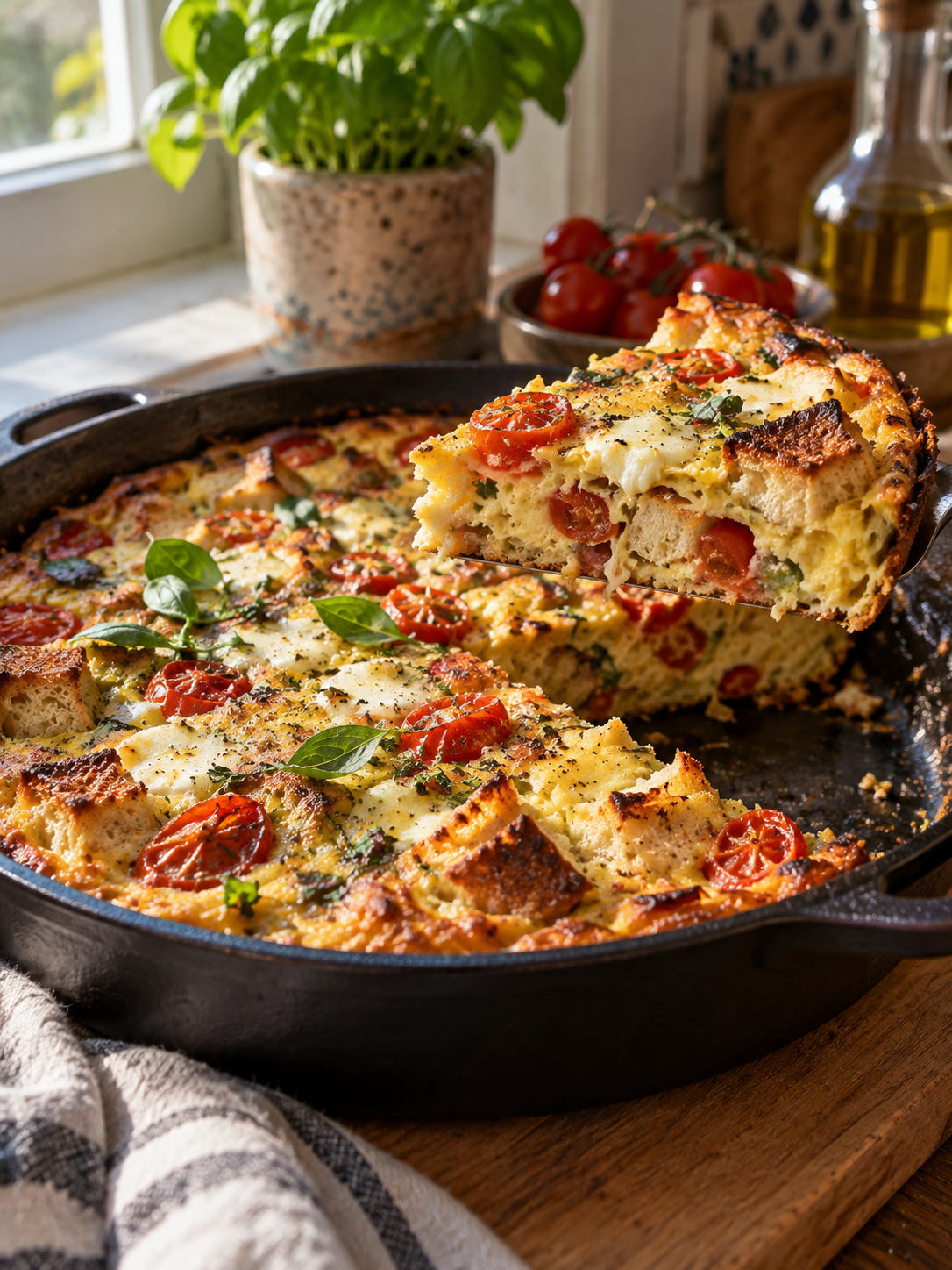 Mediterrane Brotreste-Frittata