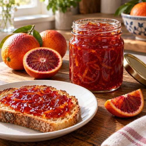 Blutorangen-Marmelade aus frischen Orangen