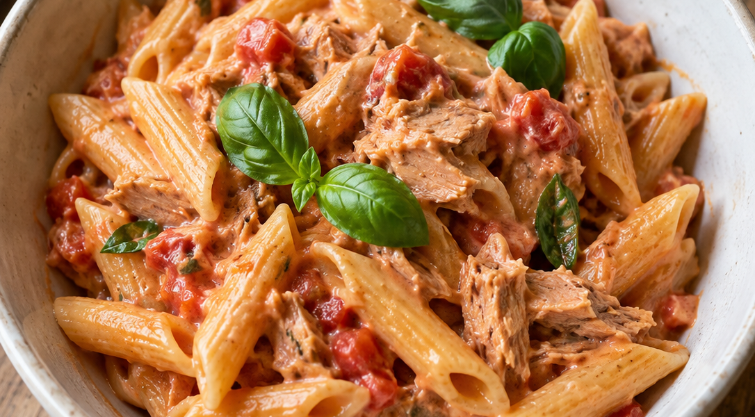 One Pot Pasta mit Thunfisch Tomatensoße